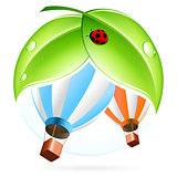 Icon with Hot Air Balloon