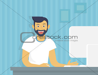 Guy with computer
