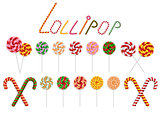 Lollipop and candy cane collection