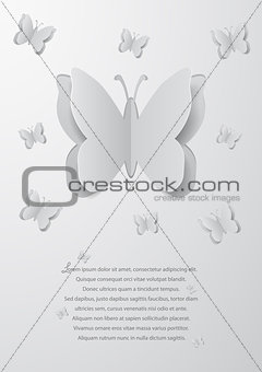 Paper cutout butterflies