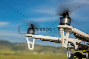 drone rotating propeller abstract