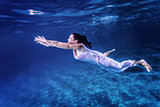 Beautiful female underwater