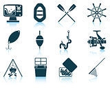 Set of fishing icons