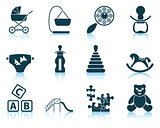 Set of baby icons.