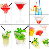 cocktails collage
