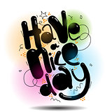 have a nice day vector greeting card