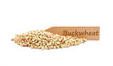 Buckwheat on white