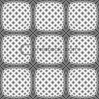 Design seamless monochrome warped diamond pattern