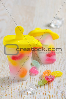 Popsicle Ice Pops with candy