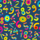 Abstract background with cartoon numbers