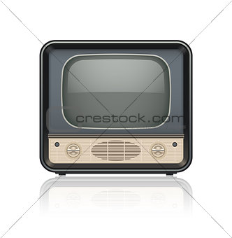 Vintage retro tv set icon