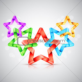 Folded Color Paper Stars