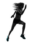 woman runner running jogger jogging silhouette