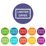 Limited offer flat icon