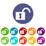 Lock web flat icon