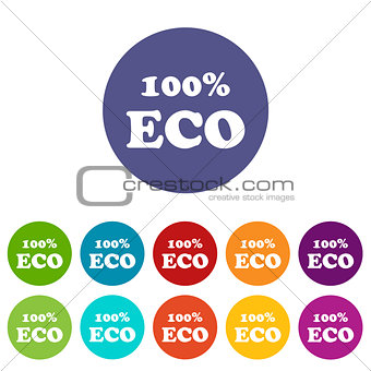 Eco flat icon
