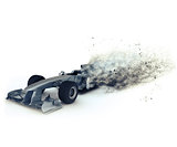 3D Generic racing car with speed effect