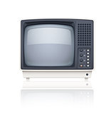Old style retro tv set icon