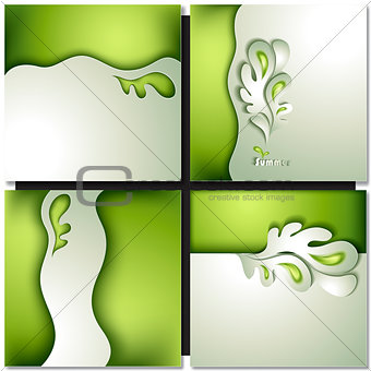 Green leaves abstract background.