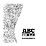 Frame created from the letters of different sizes