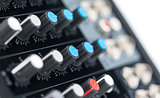 Detail of a Professional Mixing Console