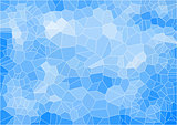 blue mosaic composition with ceramic shapes