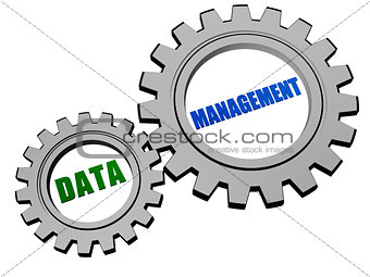 data management in silver grey gears
