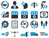 Business, trade, shipment icons.