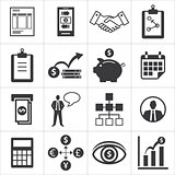 set of icons for business, finance, m-banking