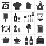icon set kitchen and cooking