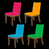 Graphic of a dining chair