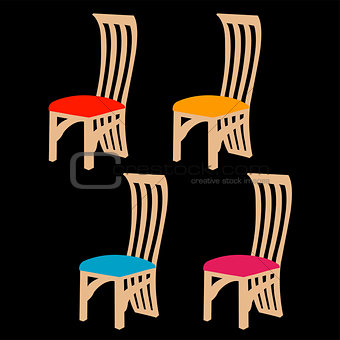 Designer dining chair graphic