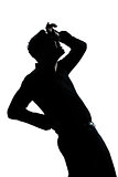 silhouette man portrait pain backache