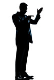 silhouette man full length friendly menacing