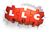 LLC - Text on Red Puzzles.