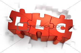 LLC - Text on Red Puzzles.