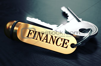 Finance written on Golden Keyring.