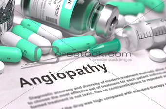 Angiopathy Diagnosis. Medical Concept.