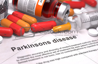 Diagnosis - Parkinsons Disease. Medical Concept.