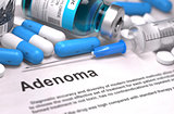 Diagnosis - Adenoma. Medical Concept.