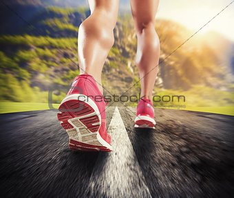 Running on asphalt