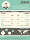 Cool resume cv design with dark and light contrast