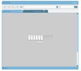 Website loading in flat style  web browser
