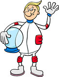 astronaut character cartoon illustration