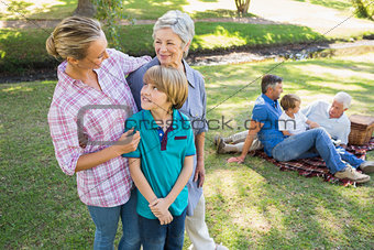 Happy family in the park