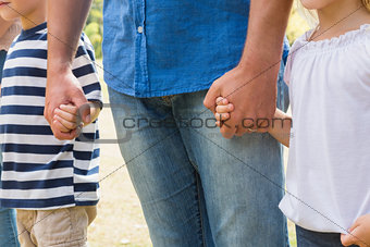 Family holding their hands