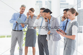 Business people using their phone