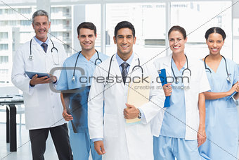 Portrait of confident doctors with arms crossed