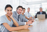 Smiling business team on a meeting
