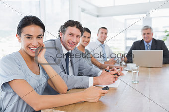 Smiling business team on a meeting